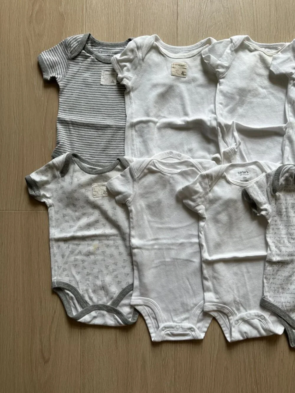 9 Piece Set of Baby Onesies 12M